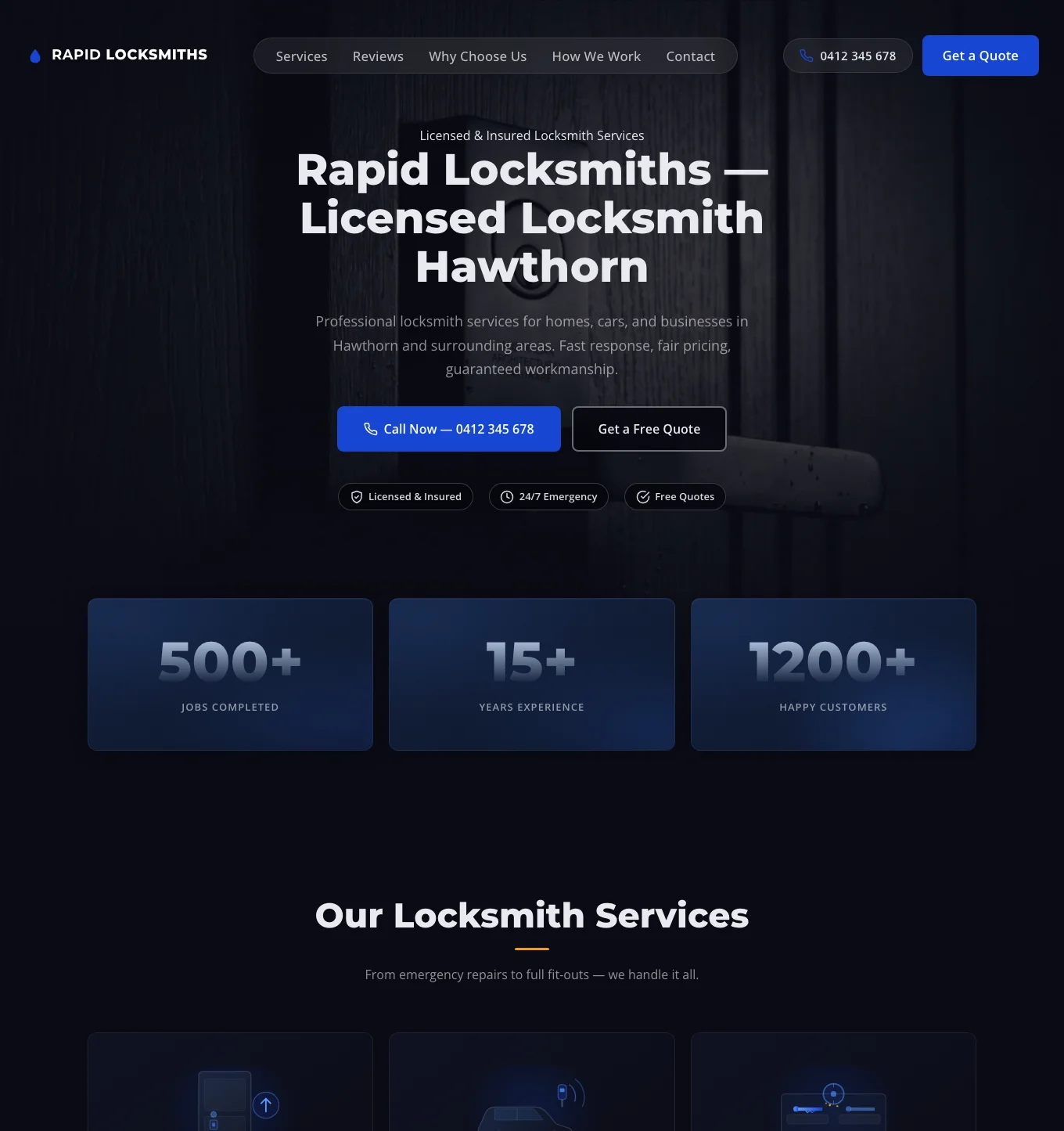 Premium template preview