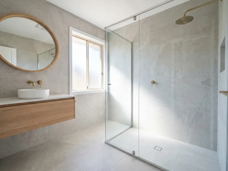 Finished bathroom renovation by Keystone Builders
