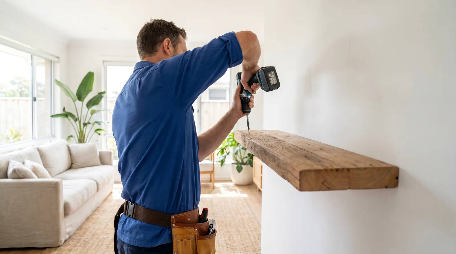 Professional handyman fixing and installing in a modern Australian home for TrueFix Handyman