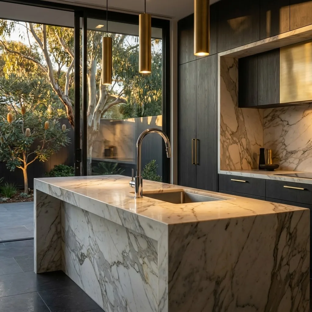 Luxury Australian kitchen with premium plumbing installation by Elite Plumbing