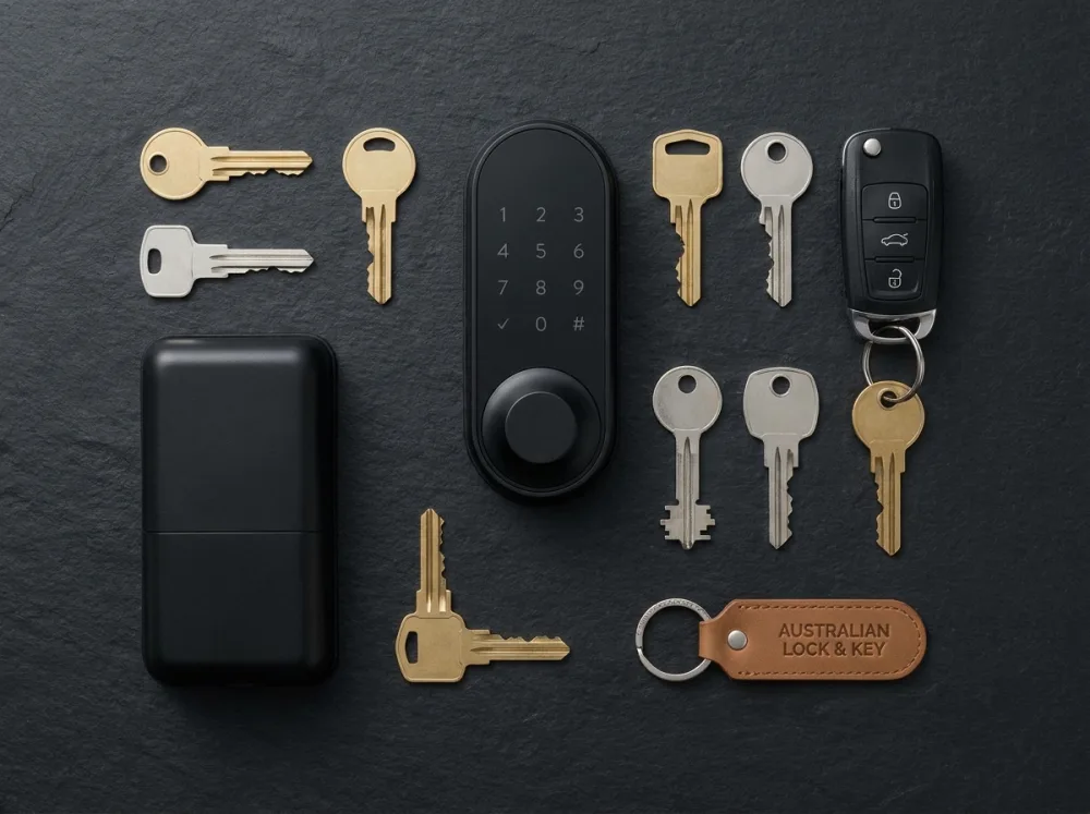 Close-up of precision-cut keys by Rapid Locksmiths