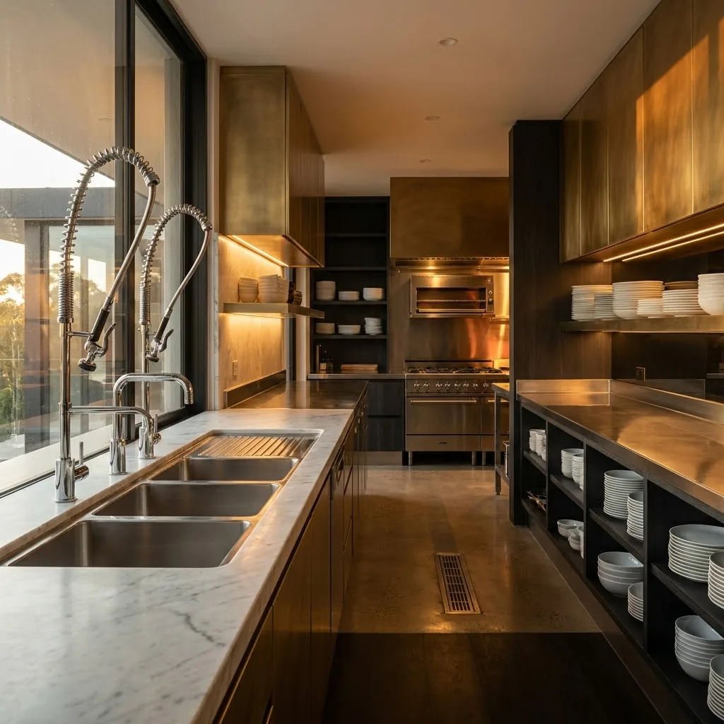 Commercial kitchen plumbing by Elite Plumbing